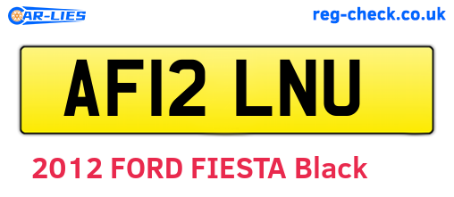 AF12LNU are the vehicle registration plates.