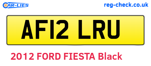 AF12LRU are the vehicle registration plates.