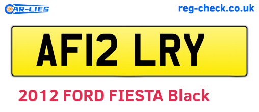 AF12LRY are the vehicle registration plates.
