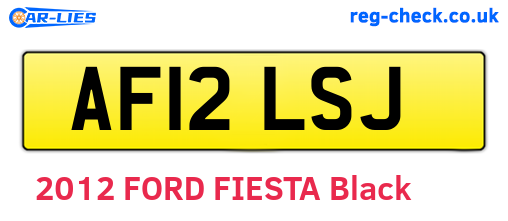 AF12LSJ are the vehicle registration plates.