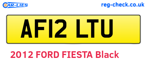 AF12LTU are the vehicle registration plates.
