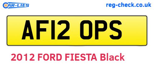 AF12OPS are the vehicle registration plates.