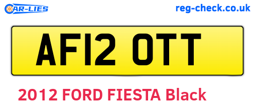 AF12OTT are the vehicle registration plates.