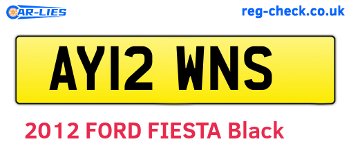 AY12WNS are the vehicle registration plates.