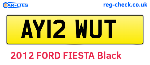AY12WUT are the vehicle registration plates.
