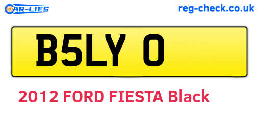 B5LYO are the vehicle registration plates.