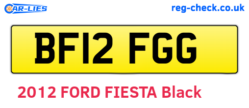 BF12FGG are the vehicle registration plates.