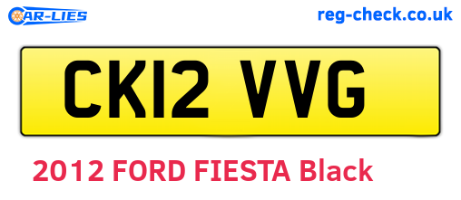 CK12VVG are the vehicle registration plates.