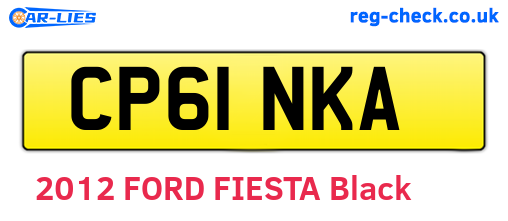 CP61NKA are the vehicle registration plates.