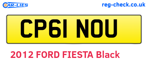 CP61NOU are the vehicle registration plates.
