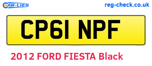 CP61NPF are the vehicle registration plates.