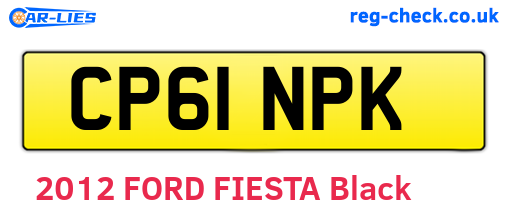 CP61NPK are the vehicle registration plates.