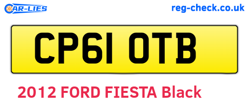 CP61OTB are the vehicle registration plates.