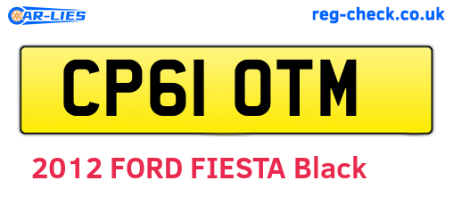 CP61OTM are the vehicle registration plates.