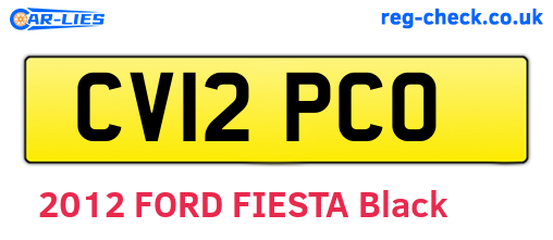 CV12PCO are the vehicle registration plates.
