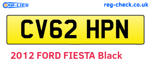 CV62HPN are the vehicle registration plates.