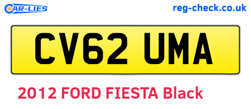 CV62UMA are the vehicle registration plates.