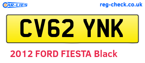 CV62YNK are the vehicle registration plates.