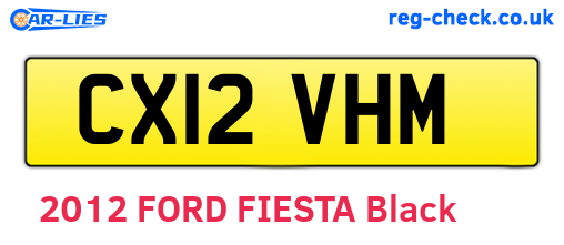 CX12VHM are the vehicle registration plates.