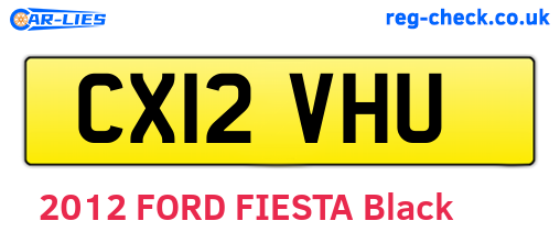 CX12VHU are the vehicle registration plates.