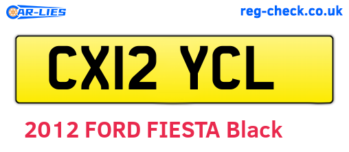 CX12YCL are the vehicle registration plates.