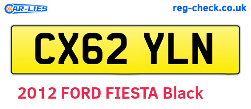 CX62YLN are the vehicle registration plates.