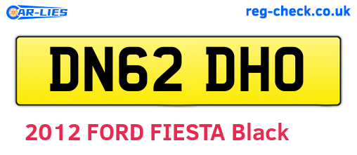 DN62DHO are the vehicle registration plates.