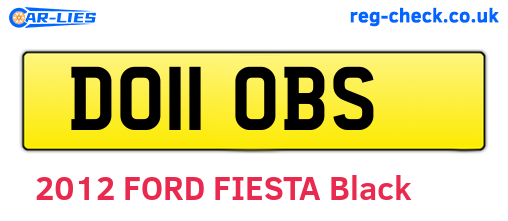 DO11OBS are the vehicle registration plates.