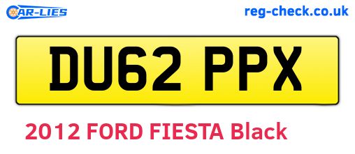 DU62PPX are the vehicle registration plates.