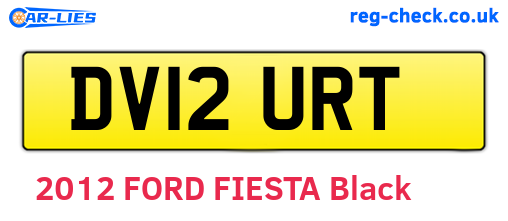 DV12URT are the vehicle registration plates.