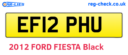 EF12PHU are the vehicle registration plates.