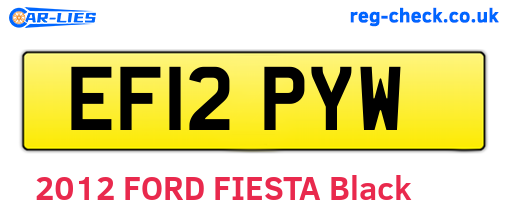 EF12PYW are the vehicle registration plates.