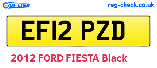 EF12PZD are the vehicle registration plates.