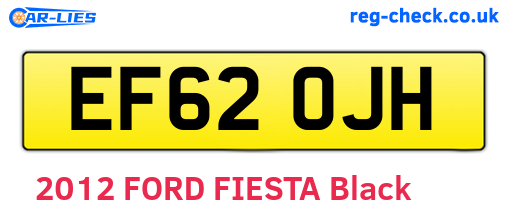 EF62OJH are the vehicle registration plates.