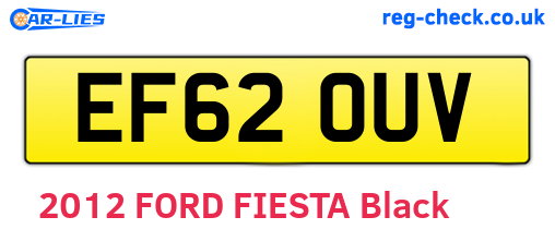 EF62OUV are the vehicle registration plates.