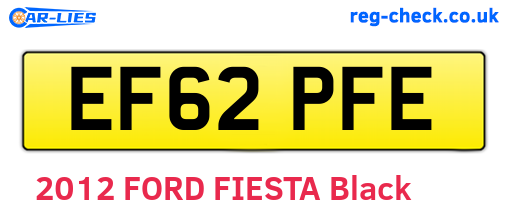 EF62PFE are the vehicle registration plates.