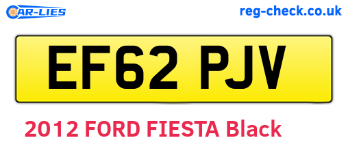 EF62PJV are the vehicle registration plates.