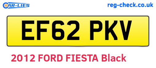 EF62PKV are the vehicle registration plates.
