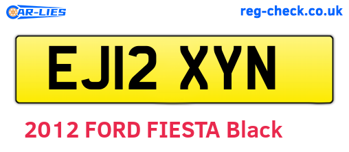 EJ12XYN are the vehicle registration plates.