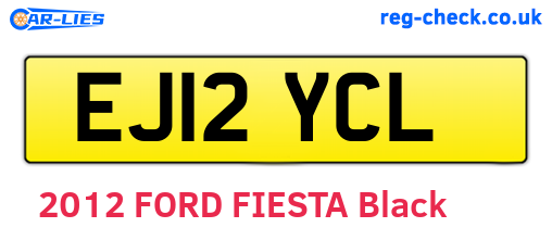 EJ12YCL are the vehicle registration plates.