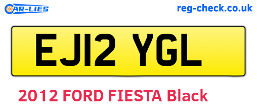 EJ12YGL are the vehicle registration plates.