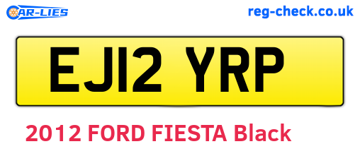 EJ12YRP are the vehicle registration plates.
