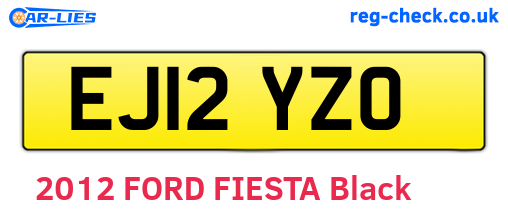 EJ12YZO are the vehicle registration plates.