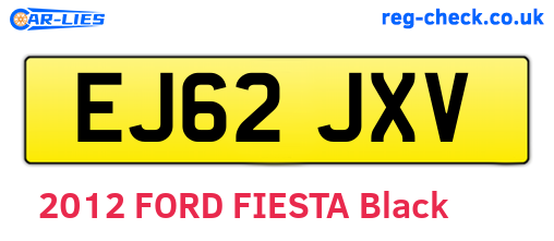 EJ62JXV are the vehicle registration plates.