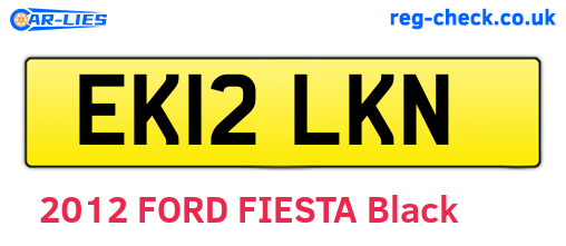 EK12LKN are the vehicle registration plates.