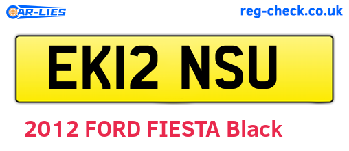 EK12NSU are the vehicle registration plates.