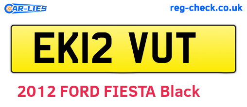 EK12VUT are the vehicle registration plates.