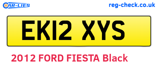 EK12XYS are the vehicle registration plates.
