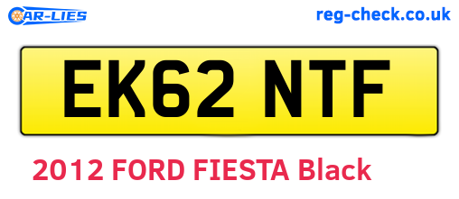 EK62NTF are the vehicle registration plates.