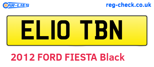 EL10TBN are the vehicle registration plates.